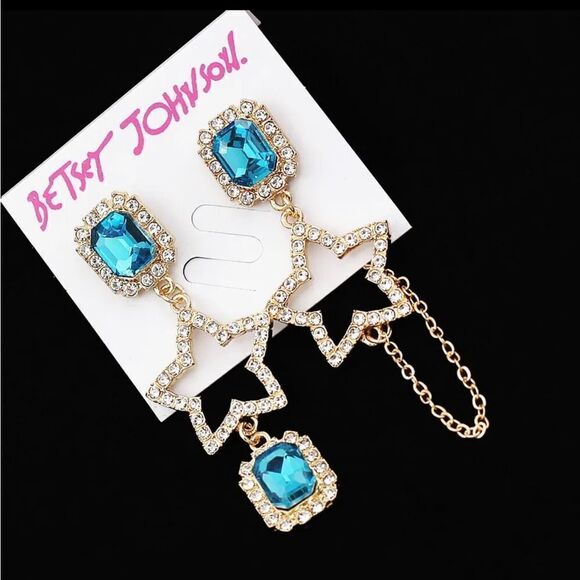BJ Blue Star Earrings. NWT - Picture 2 of 4